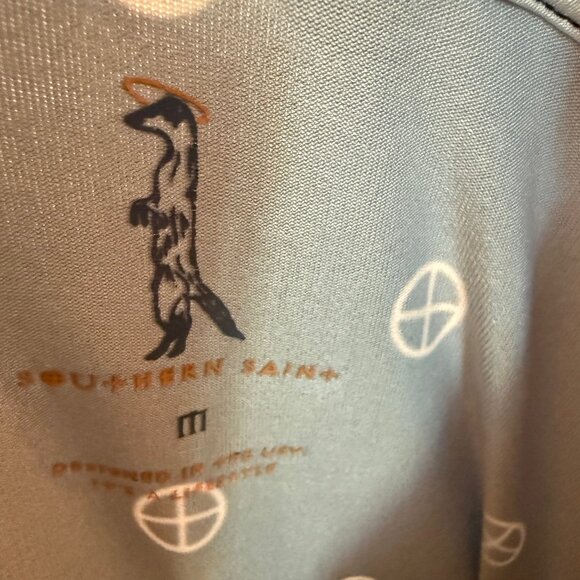 Southern Saint Golf Polo, Men's Size M, Short Sleeve, Navy and White - Picture 5 of 6